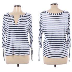 Charming Charlie Stripe 3/4 Sleeve T-Shirt Blouse